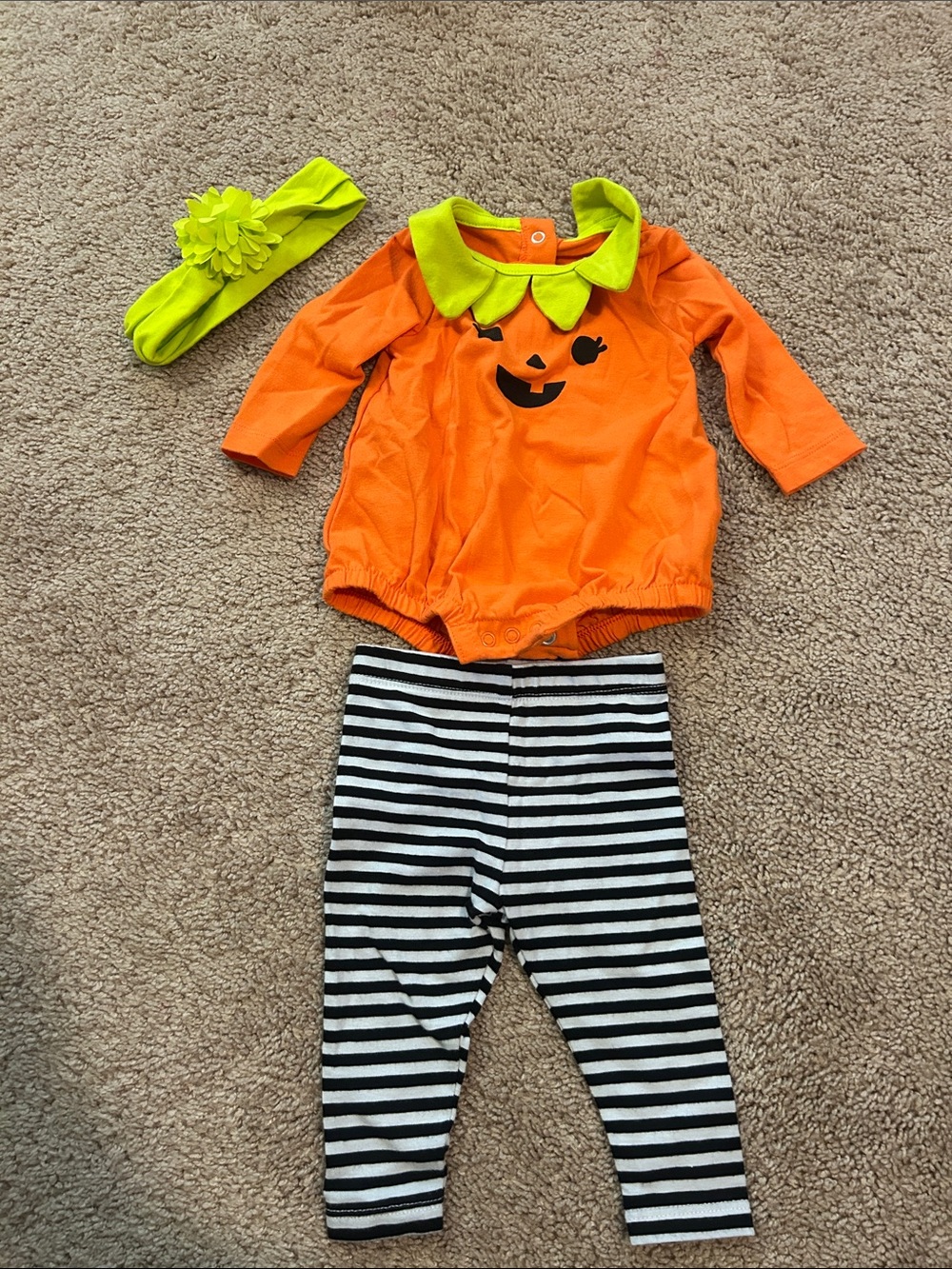 Cat & Jack newborn pumpkin costume